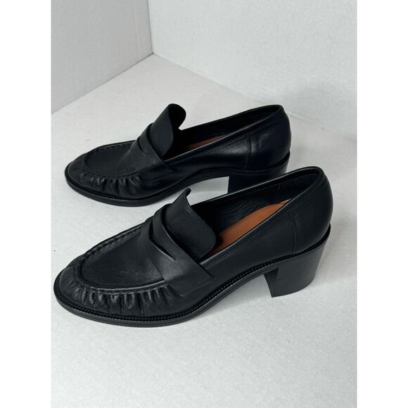 Aquatalia Josette Classic Retro Y2K Nappa Heel Mocasines in Black size 11 - Picture 2 of 11